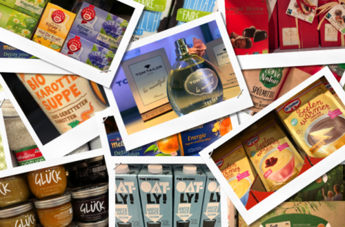 Collage von vegan_ökologisch_klimafreundlichen Waren vom Supermarkt